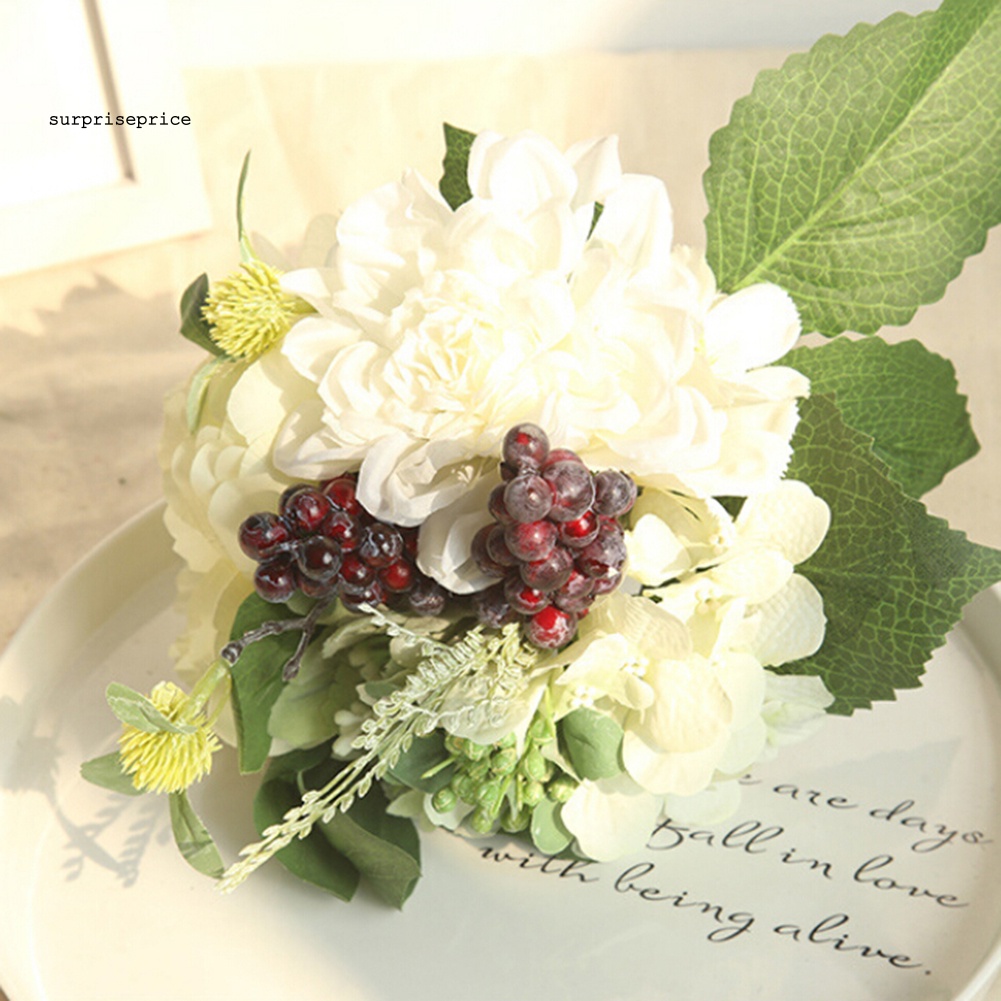 1 Bó Hoa Dahlia Nhân Tạo Dùng Cho Trang Trí Tiệc Cưới, Sân Khấu