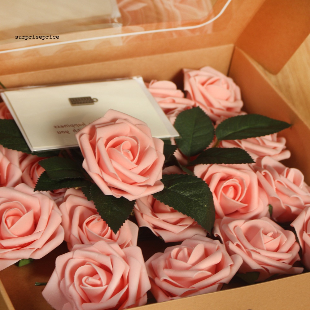 Set 25 Bông Hoa Hồng PE DIY Trang Trí Tiệc Cưới