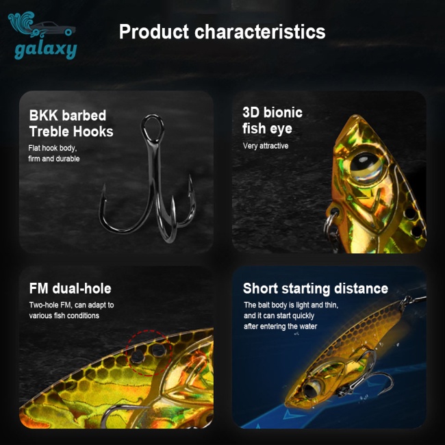 Galaxy Mồi Câu Cá Giả Mắt 3d Nhiều Màu 5g / 7g / 10g / 14g