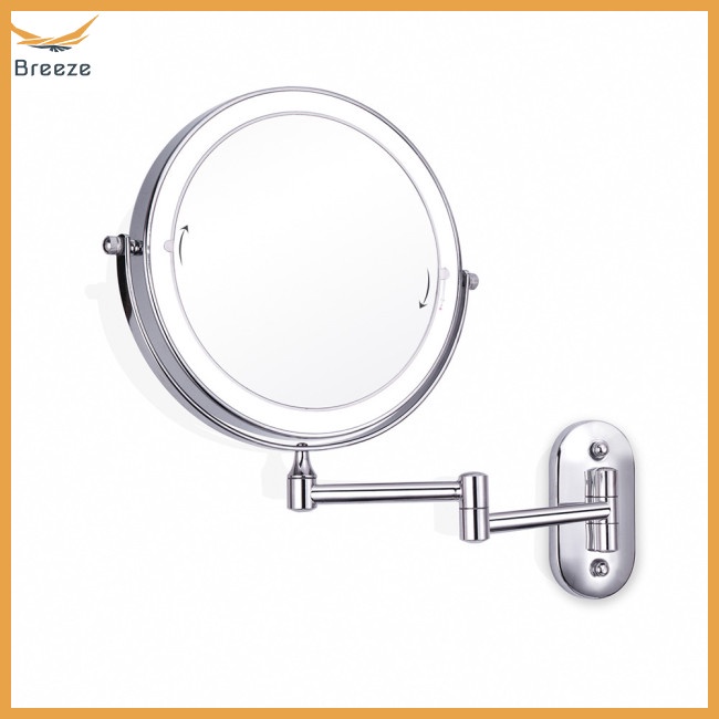 Gương Trang Điểm Phóng Đại 10x Hai Mặt Có Đèn Led 8 Inch Gấp Gọn Tiện Dụng