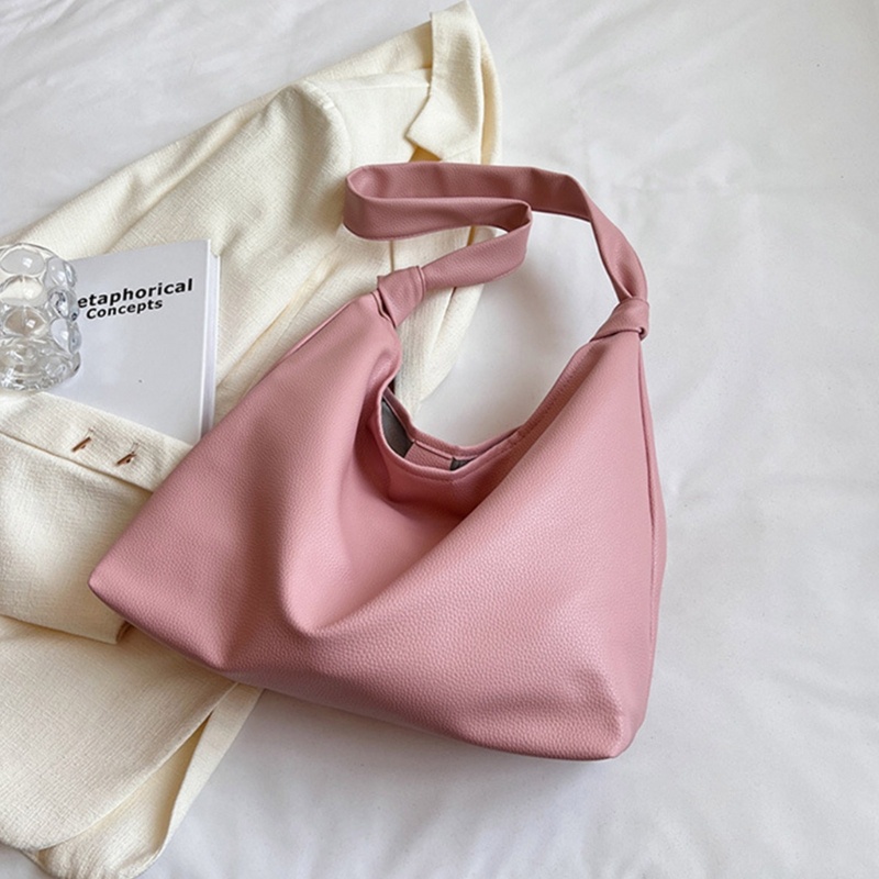 Túi Xách Tay Bằng Da PU Sức Chứa Lớn Màu Trơn Thời Trang Dành Cho Nữ