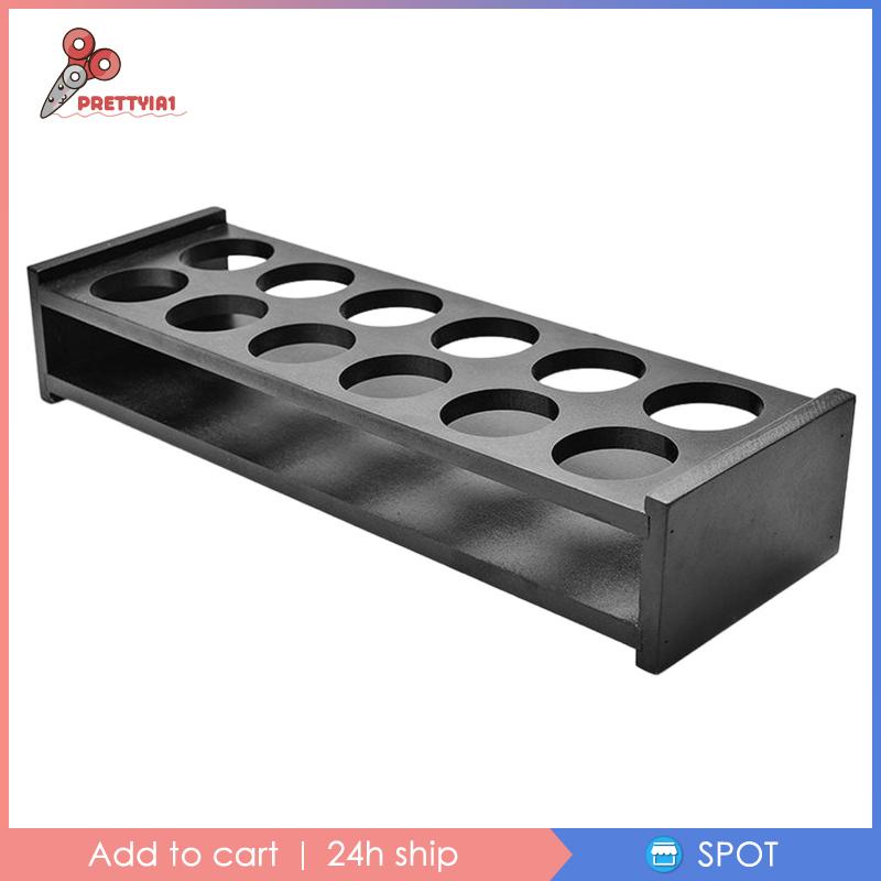 [Prettyia1] Giá Đỡ Cốc Cà Phê Bằng Gỗ 12 Lỗ Để Bàn Cho Nhà Bếp