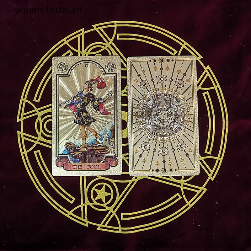 Thẻ Bài Tarot Bằng PVC Mạ Vàng Chống Thấm Nước Và Mài Mòn