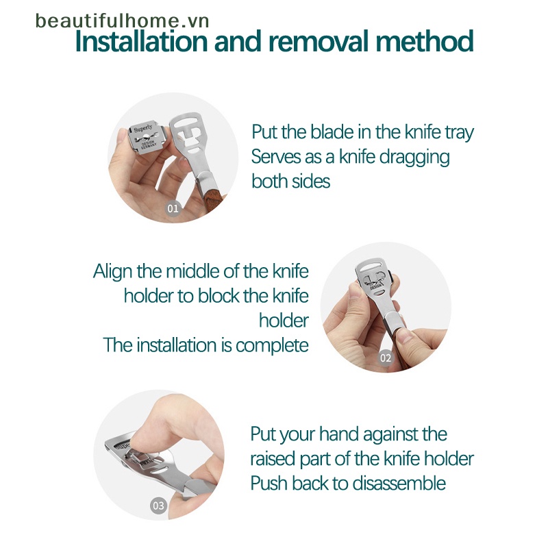 Bộ 10 Lưỡi Dao Cạo Da Chết Cứng Chắc Chắn