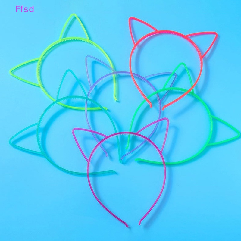 {Ffsd} Băng Đô Tai Mèo Dạ Quang Phát Sáng Trong Bóng Tối Phụ Kiện Tiệc Sinh Nhật Cho Bé Gái * Bán Chạy