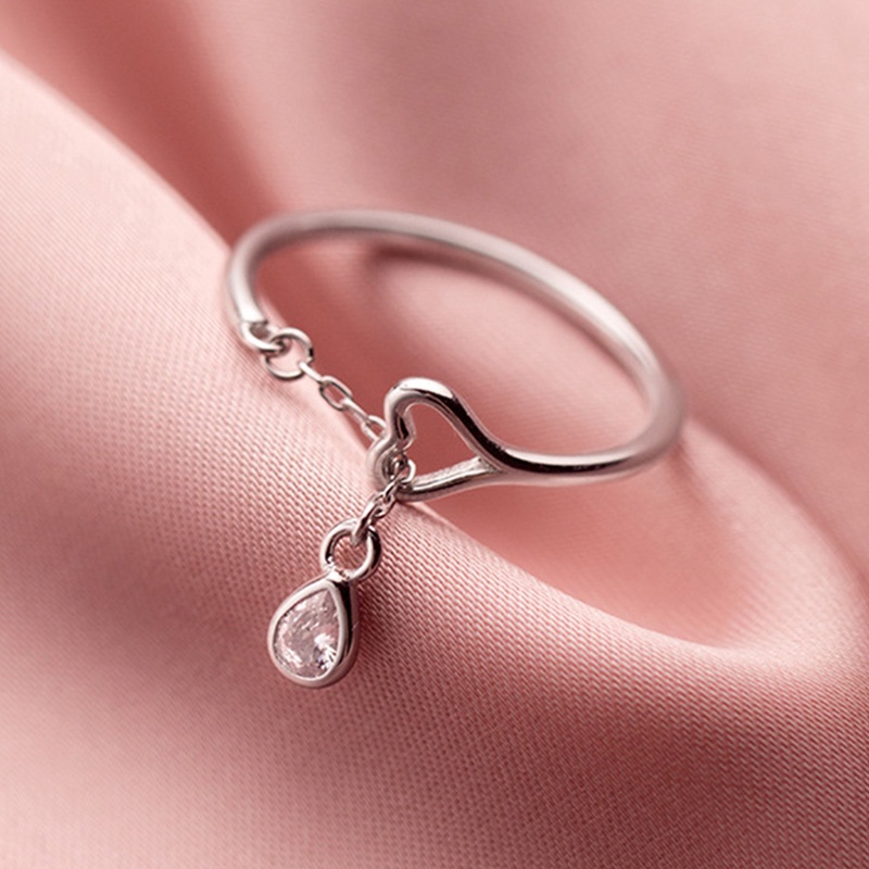 Nhẫn Hở Hình Trái Tim Phối Tua Rua Thời Trang Cho Nữ