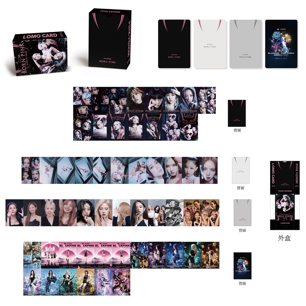 Hộp Lomo Card PINK Venom 55 tấm