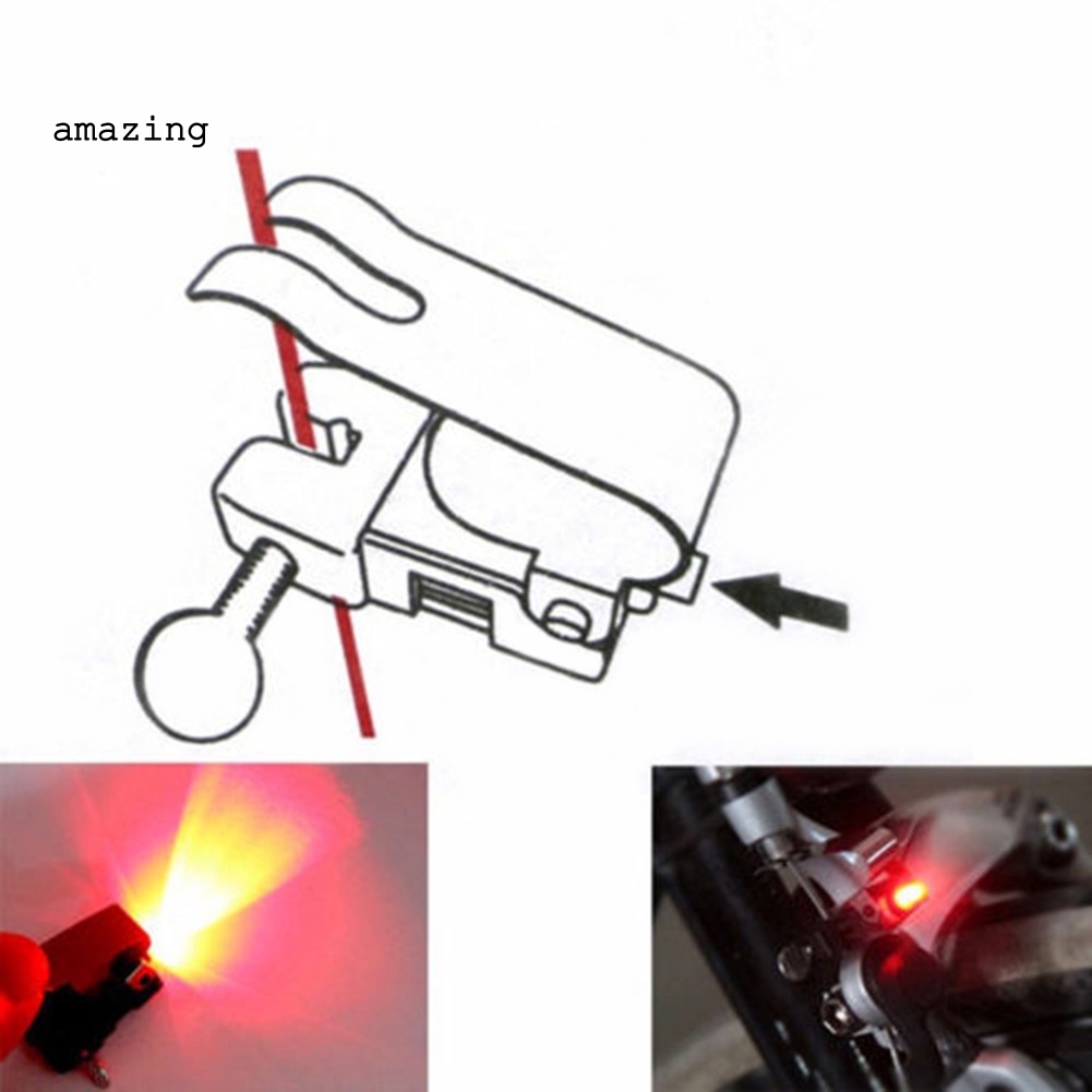 Đèn LED Cảnh Báo An Toàn Màu Đỏ Gắn Đuôi Xe Đạp