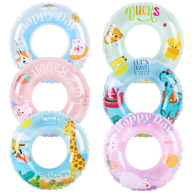 Phao Bơi Bơm Hơi Dạng Vòng Tròn Trong Suốt Lấp Lánh Vui Nhộn Cho Người Lớn Và Trẻ Em