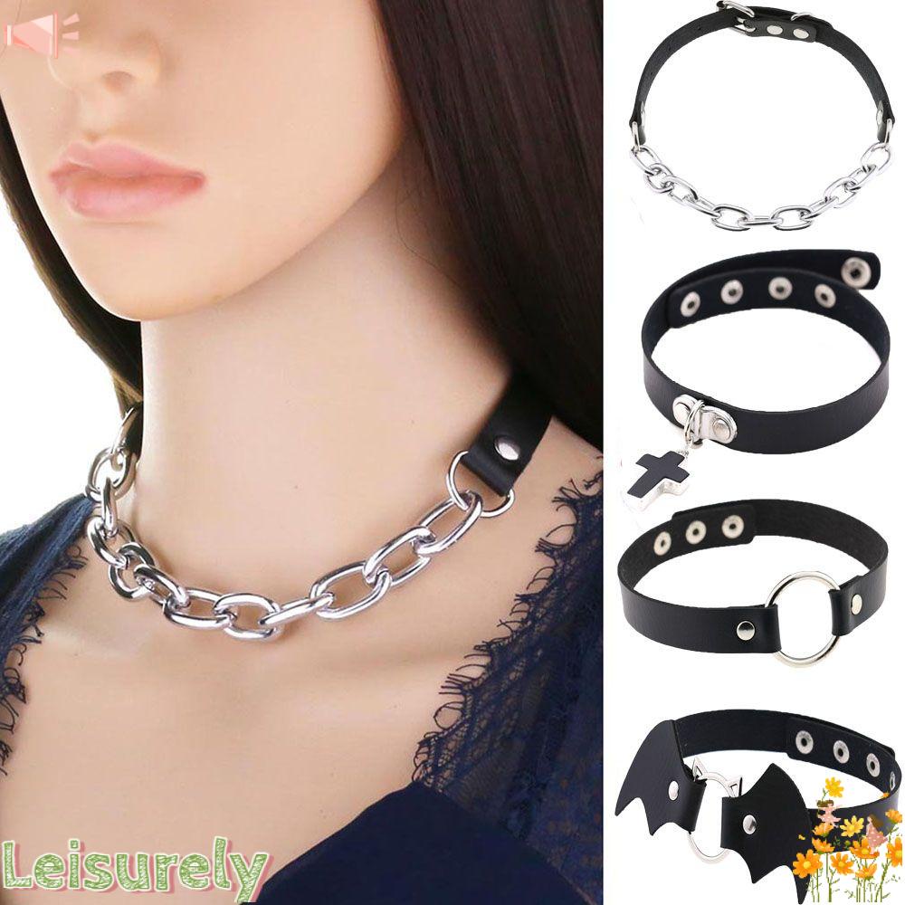 Vòng Cổ Choker Mặt Trái Tim Phong Cách Rock Mềm Mại Có Thể Điều Chỉnh