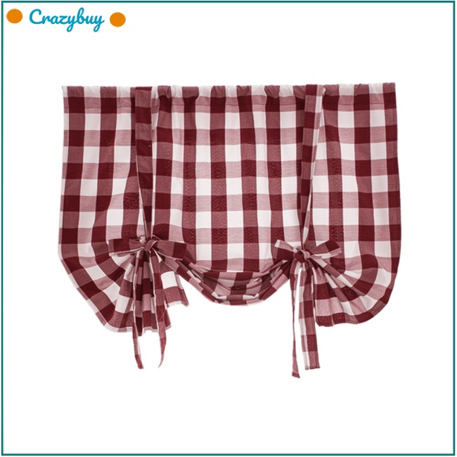 Cr 1 Rèm Cửa Vải Lanh Cotton Họa Tiết Kẻ Sọc Phong Cách Roman Có Thể Điều Chỉnh Tiện Dụng