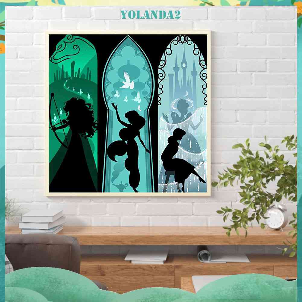 Bộ Tranh Đính Đá 5D Họa Tiết Hoạt Hình Độc Đáo DIY Dùng Trang Trí Nhà Cửa