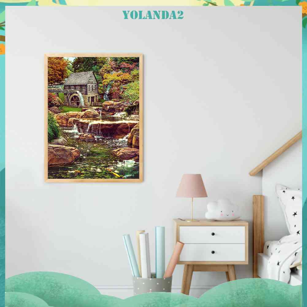 Tranh Đính Đá Kim Cương Toàn Bộ 5D DIY Hình Vẽ Phong Cảnh Trang Trí Nhà Cửa