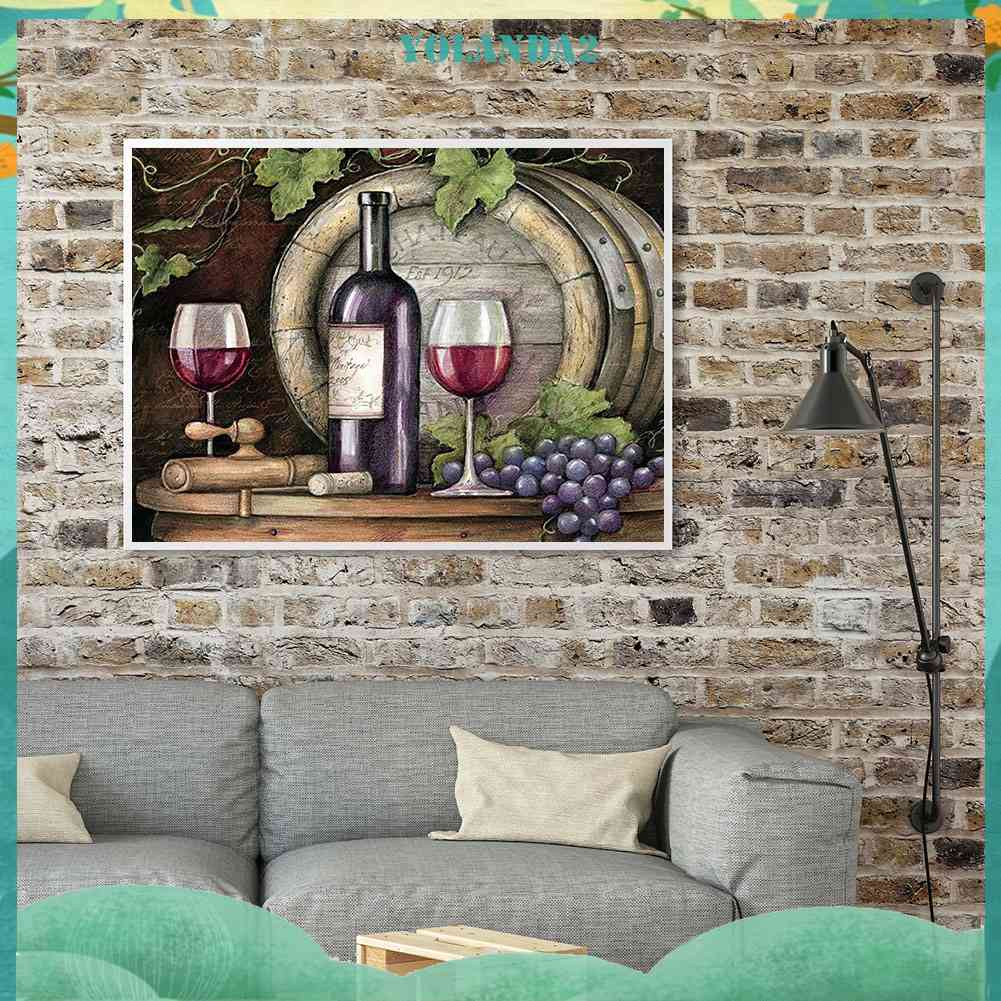 Bộ Tranh Đính Đá Diy Hình Thùng Rượu Độc Đáo Sáng Tạo