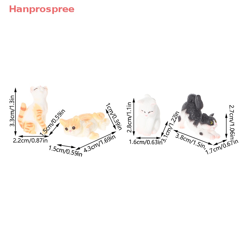 Đồ trang trí Chú Mèo Mini Bằng Nhựa Resin Dễ Thương Trang Trí Nhà Búp Bê