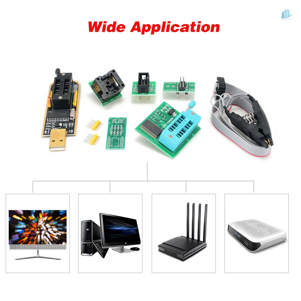 Bộ Lập Trình USB smartwatchinone Có Kẹp SOP8 EEPROM BIOS Flasher SPI Flasher SPI Flash Với Bộ Lập Trình 1.8V Và 150 Phút SOP8 Ổ Cắm 24 / 25 Series