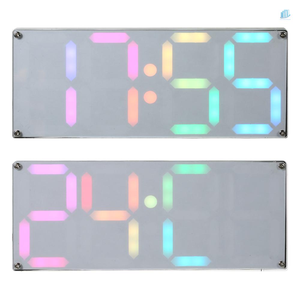 Bộ Đồng Hồ Thông Minhwatchinone DS3231 DIY 4 Chữ Số Có Đèn LED Màu Cầu Vồng Và Ốp Trong Suốt