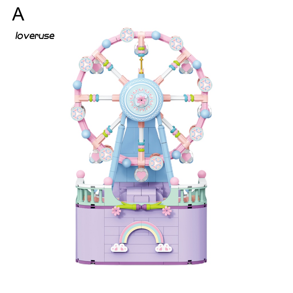 1 Hộp Đồ Chơi Lắp Ráp Vòng Quay Ngựa Gỗ Dễ Thương Cho Bé