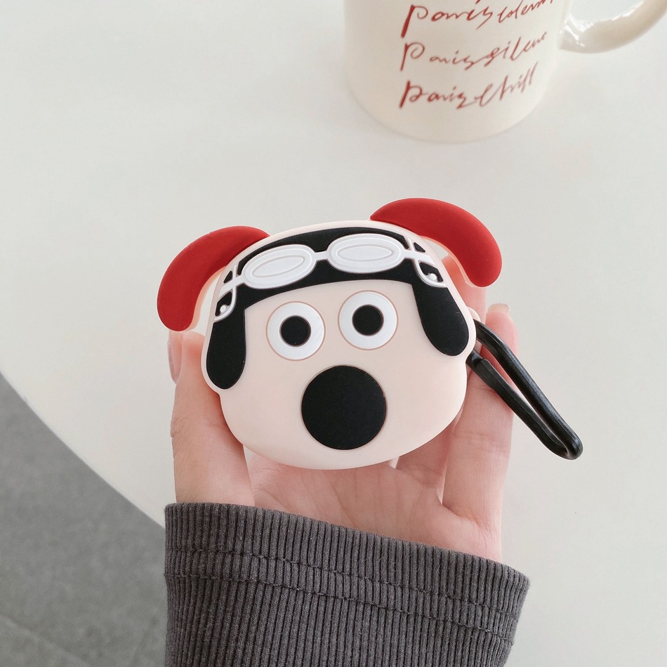 Vỏ Bảo Vệ Hộp Sạc Tai Nghe Bluetooth Samsung Galaxy buds live / buds 2 2pro / buds pro Bằng Silicon Họa Tiết Chú Chó Dễ Thương