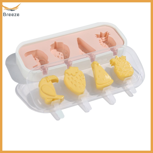 Set 2 Khuôn Silicone Làm Kem Que Thủ Công Dễ Tháo Rời