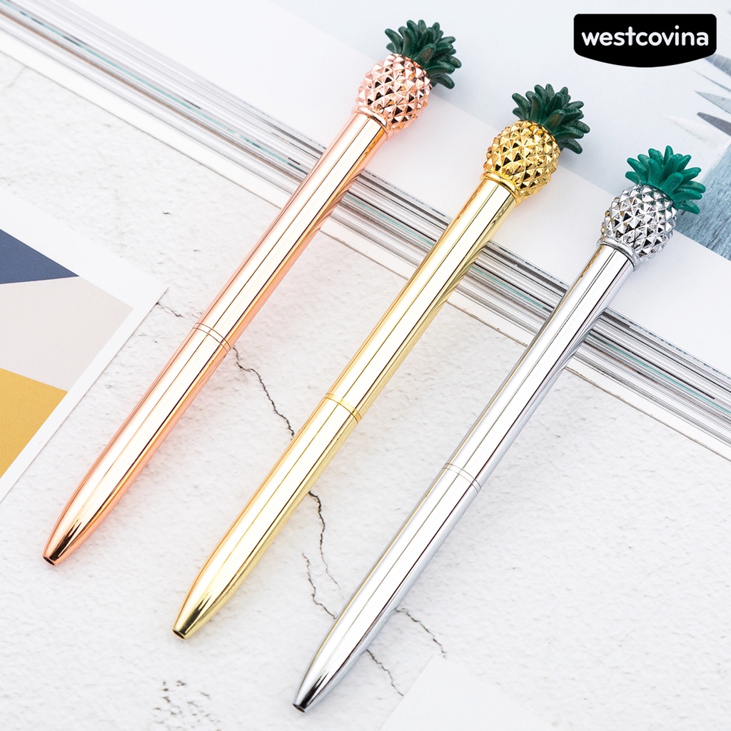 [COD]♪Bút Bi Vỏ Kim Loại Chống Trượt Dễ Thương