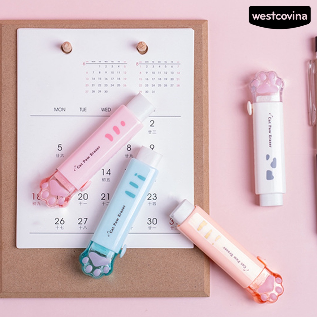 [COD]♪Gôm Tẩy Hình Dấu Chân Mèo Dễ Thương Tiện Dụng Cho Trường Học