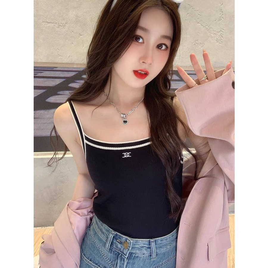 Áo hai dây nữ viền màu chữ XX MS1141