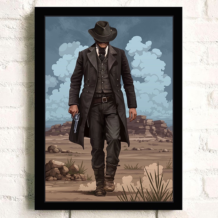Game red dead redemption 2 Tranh Vải canvas Treo Tường Trang Trí Phòng Khách 12414