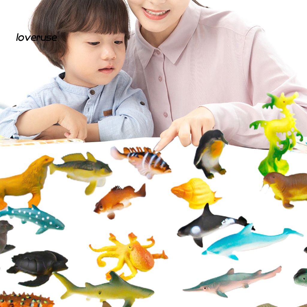 Set 36 Mô Hình Động Vật Biển Mini Xinh Xắn Cho Bé