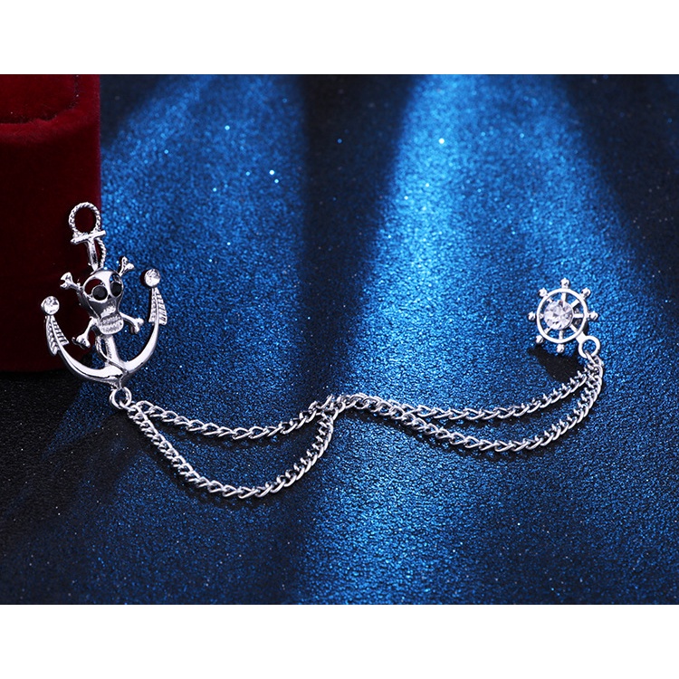 Ghim CàI ÁO HìNh ĐầU Lâu / Mỏ Neo Tua Rua ThờI Trang Cho Nam