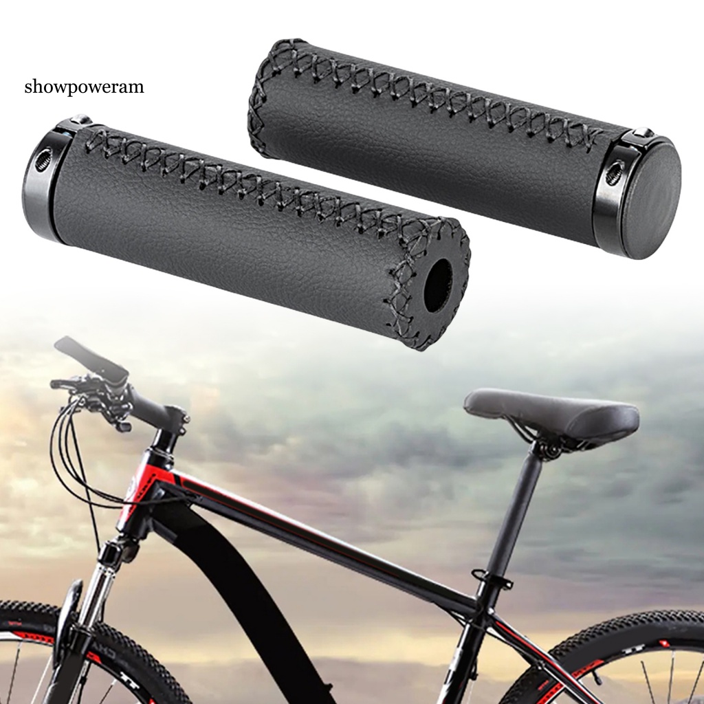 1 Bộ Vỏ Bọc Tay Lái Xe Đạp Bằng Da Vi Sợi Gọn Nhẹ Chống Mòn