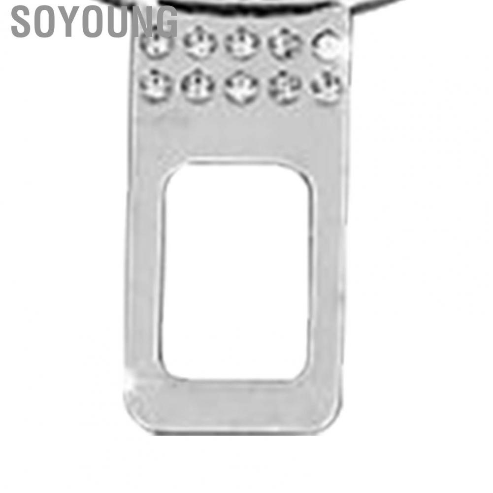 Soyoung Seat Belt Clips Rhinestones Compact Portable Comfortable Adjuster for Car Type2