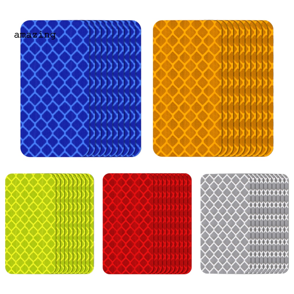 Bộ 10 Miếng Dán Phản Quang Cảnh Báo An Toàn Chống Trầy Xước Không Dễ Phai Màu Cho Xe Đạp Điện