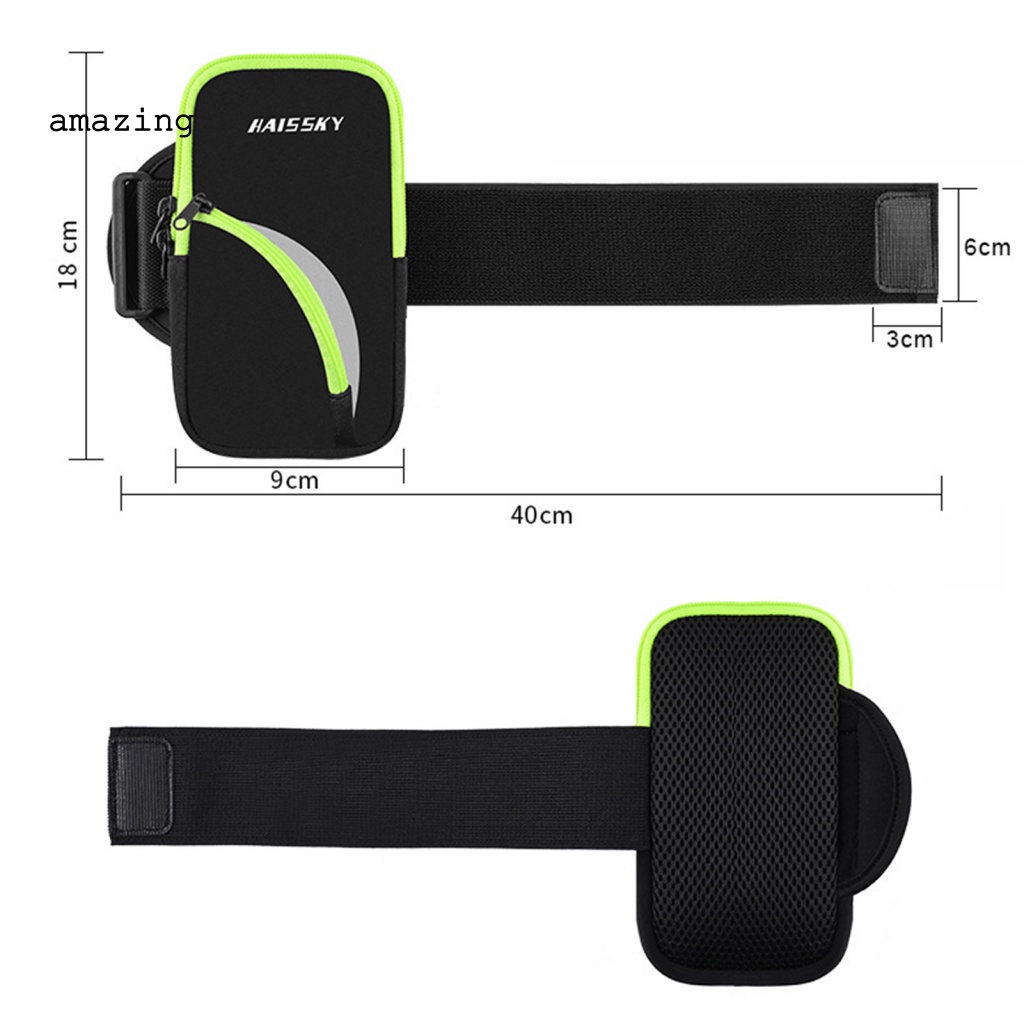 Túi Đựng Điện Thoại Đeo Cánh Tay Cỡ Lớn Có Khóa Kéo Chống Thấm Nước Tiện Dụng Khi Chạy Bộ