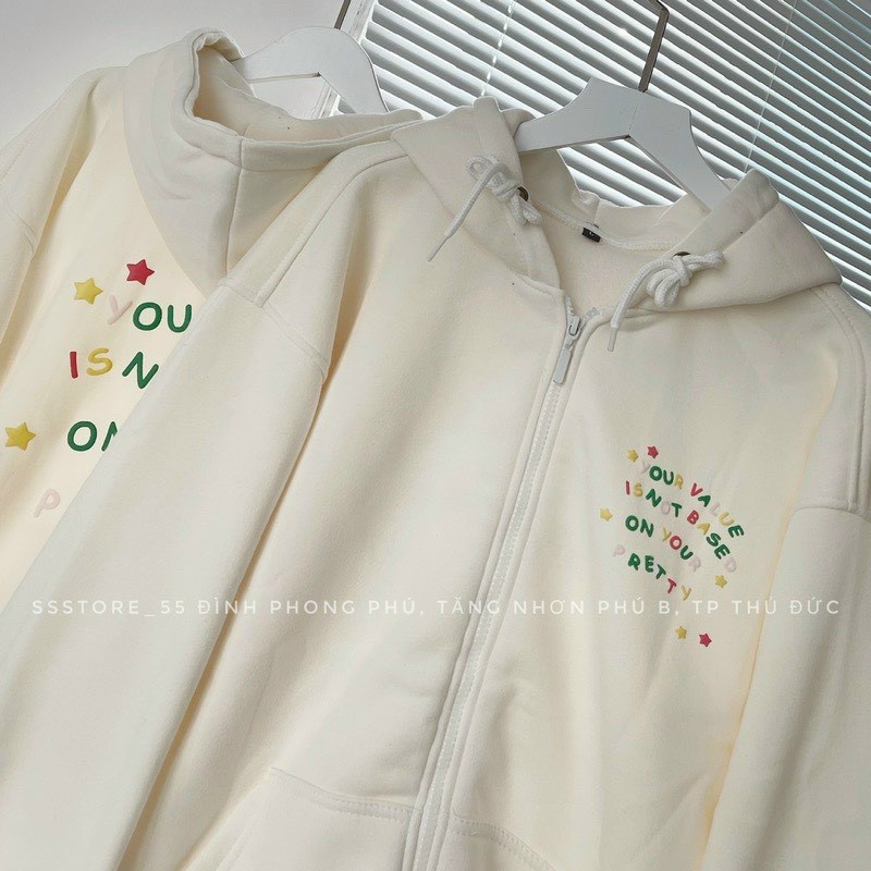 Áo Khoác Hoodie, Áo Khoác Nam Nữ Logo In Bảng Chữ Cái Đầy Màu Sắc Chất Nỉ Bông Dày Đẹp Phong Cách Hàn Quốc Hot Trend.XTA