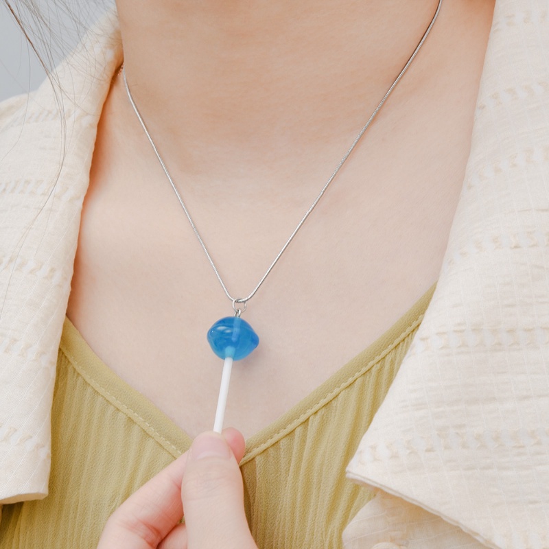 Vòng cổ Choker Mặt Kẹo Mút Màu Sắc Ngọt Ngào Dễ Điều Chỉnh Thời Trang Cho Nữ