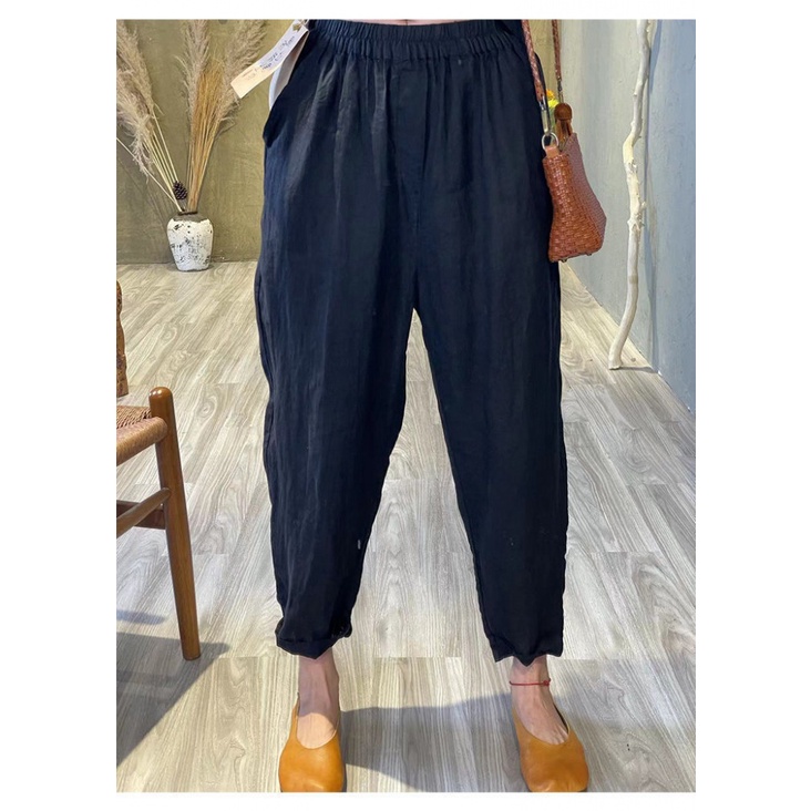 Set Áo Sơ Mi Và Quần harem Dài Đến Mắt Cá Chân Bằng Vải cotton Lanh Cài Nút Thiết Kế Thời Trang Mùa Hè Kiểu Mới Dành Cho Bạn Nữ