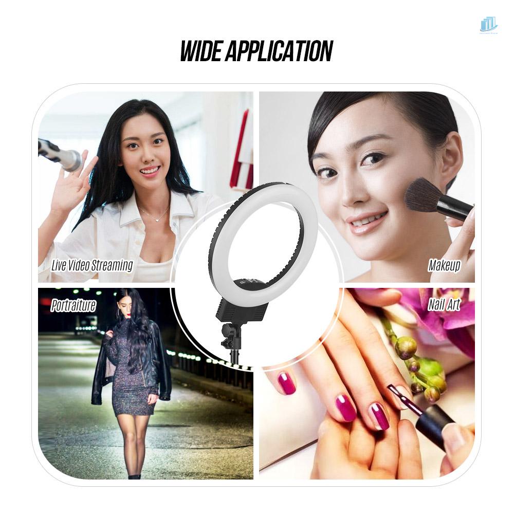 Vòng Đèn LED 12 Inch 30W Màn Hình LCD 3200K-5600K Điều Chỉnh Được Nhiệt Độ Kèm Giá Đỡ 1.8M Cho Studio Chụp Ảnh