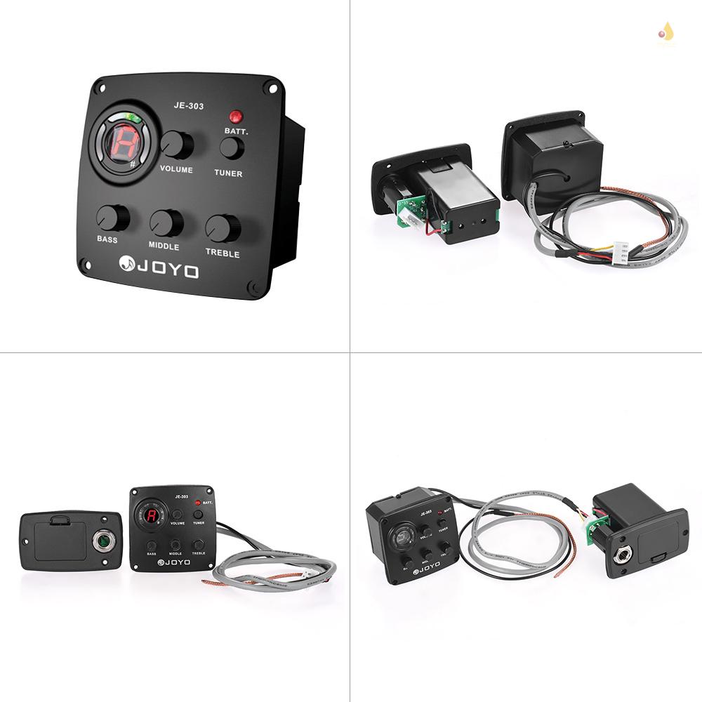 Hệ Thống Pickup JOYO JE-303 3 Băng Thông Dùng Cho Đàn Guitar Với Màn Hình LCD