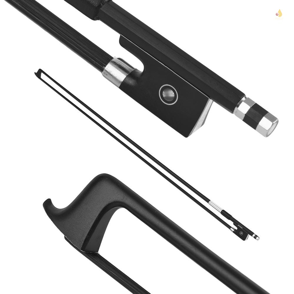 Gậy Đàn Violin 4 / 4 Bằng Sợi Carbon Lông Ngựa Đen Hình Tròn Cân Bằng Tốt