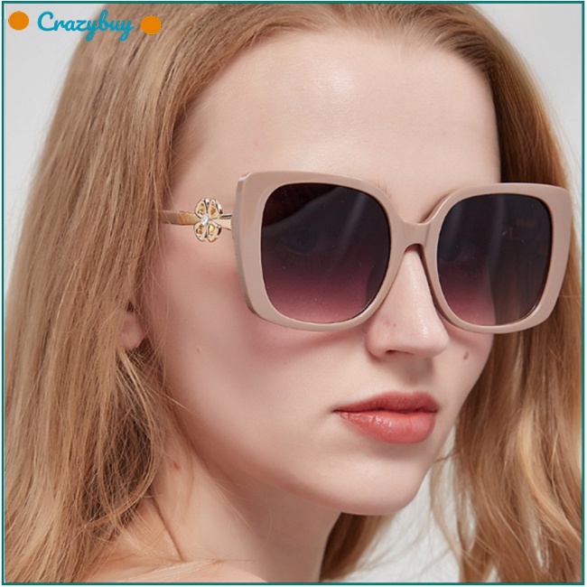 Cr Kính Mát Đính Đá Chống Tia Uv Thời Trang Dành Cho Nữ