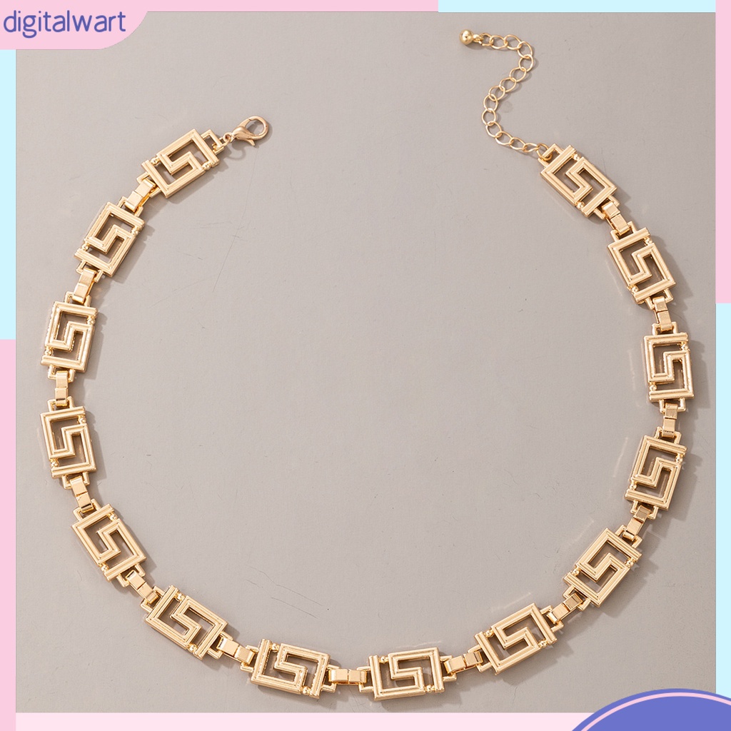Vòng Cổ Choker Một Lớp Họa Tiết Hình Học Phong Cách Retro Thời Trang Cho Nữ