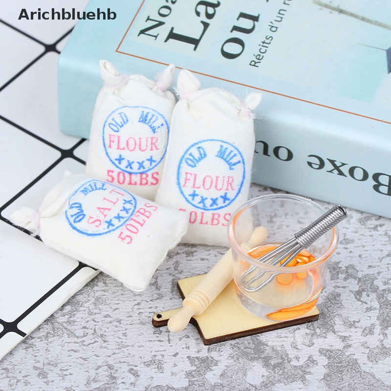 < Arichbluehb > Mô Hình Phụ Kiện Túi Đựng Trứng Bột Muối Bột Thu Nhỏ 1: 12