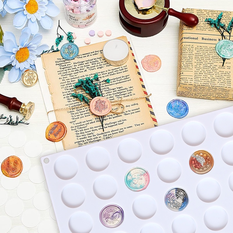 Silicone sáp in pad sáp niêm phong pad DIY quá trình ngoại quan sáp mới tròn đáy phẳng sáp niêm phong silicone chết