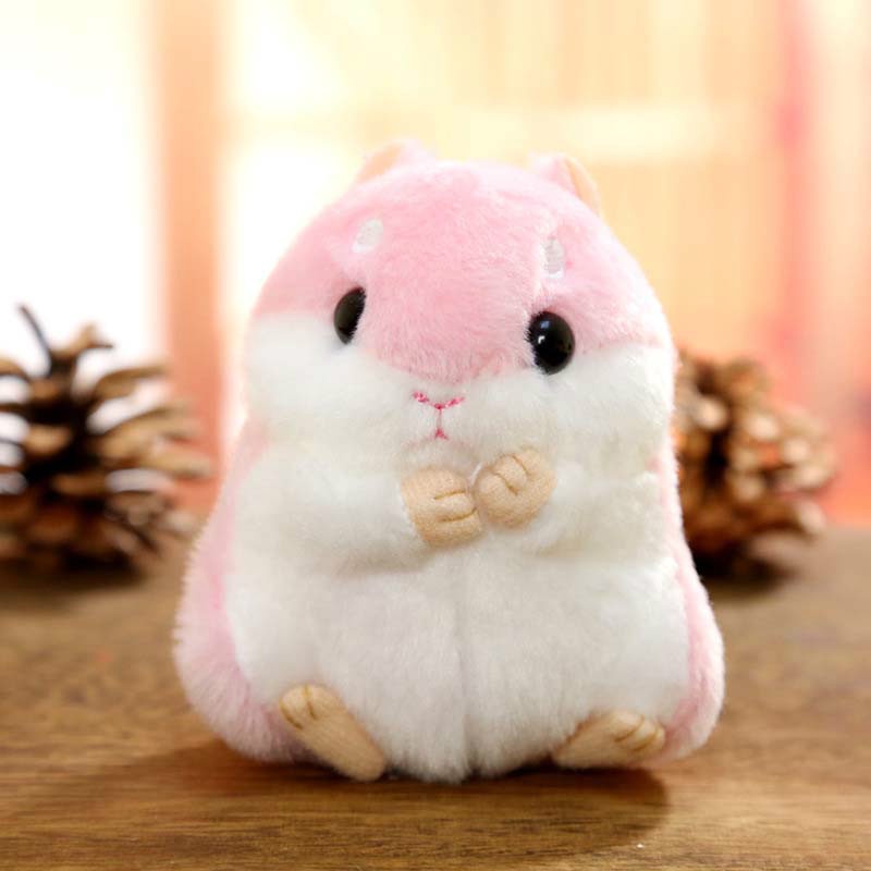 Móc Khóa Chuột Hamster Lông Giả 3 Màu Dễ Thương