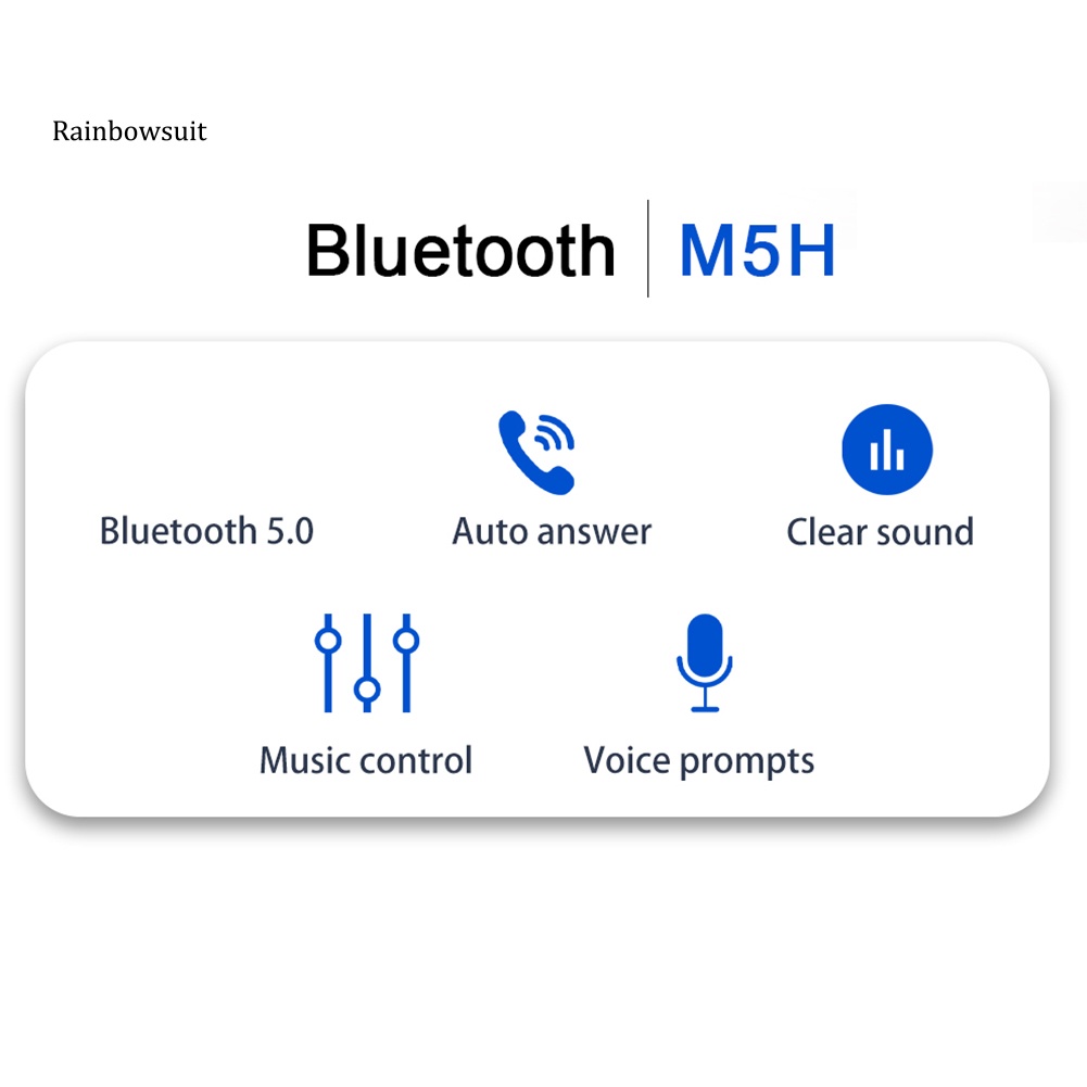 Tai Nghe Bluetooth 5.0 M5H Rảnh Tay Gắn Mũ Bảo Hiểm Xe Mô Tô