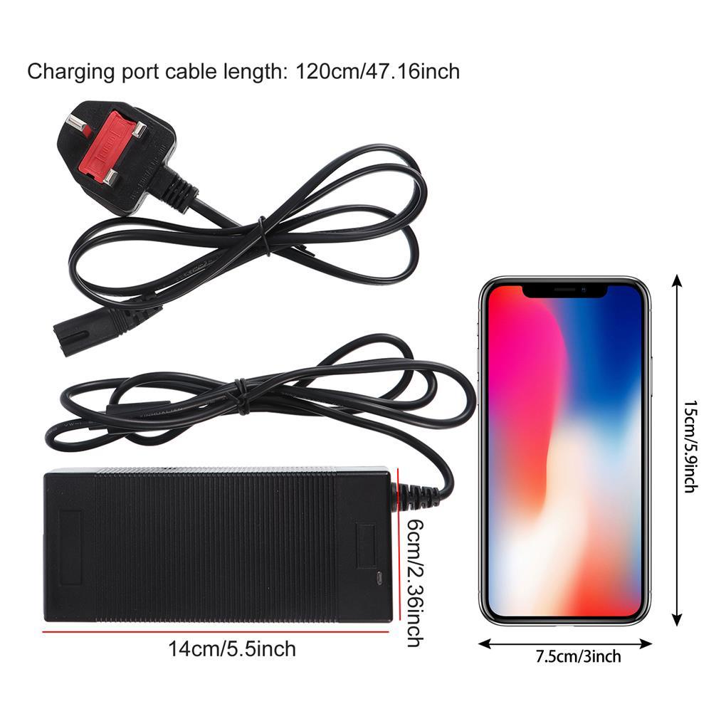 Thiết Bị Sạc Pin Đầu Vào 42V 2A 100-240V 1 5A Có Đèn LED Cho Xe Scooter Điện M365