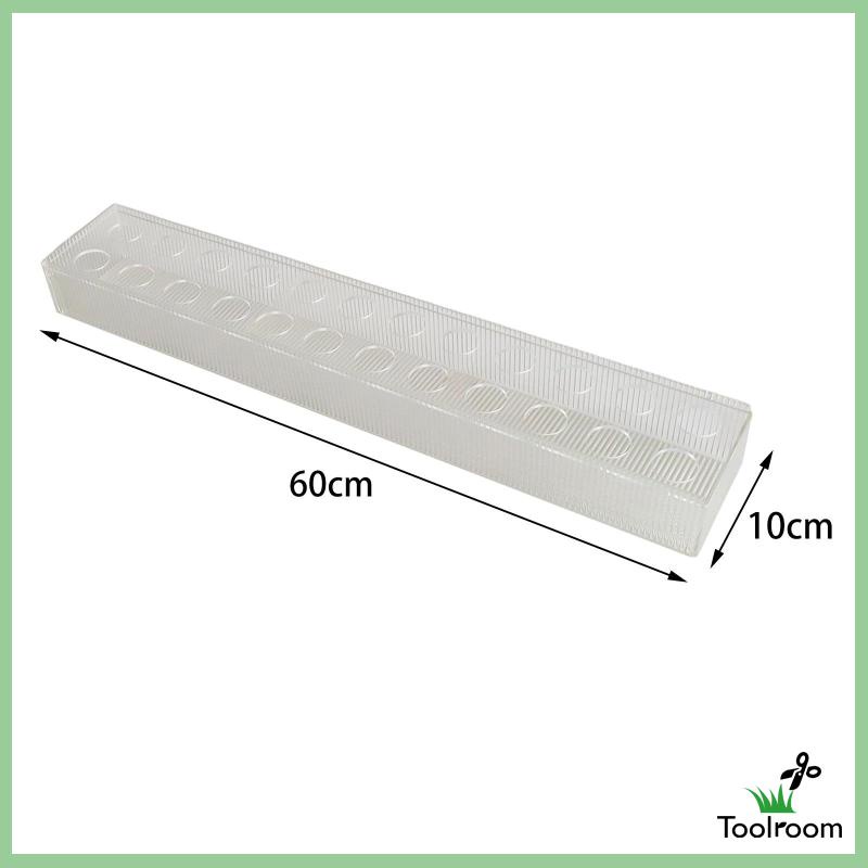 Lọ Hoa Bằng Acrylic Dáng Dài Kẻ Sọc Dọc Trang Trí Trung Tâm