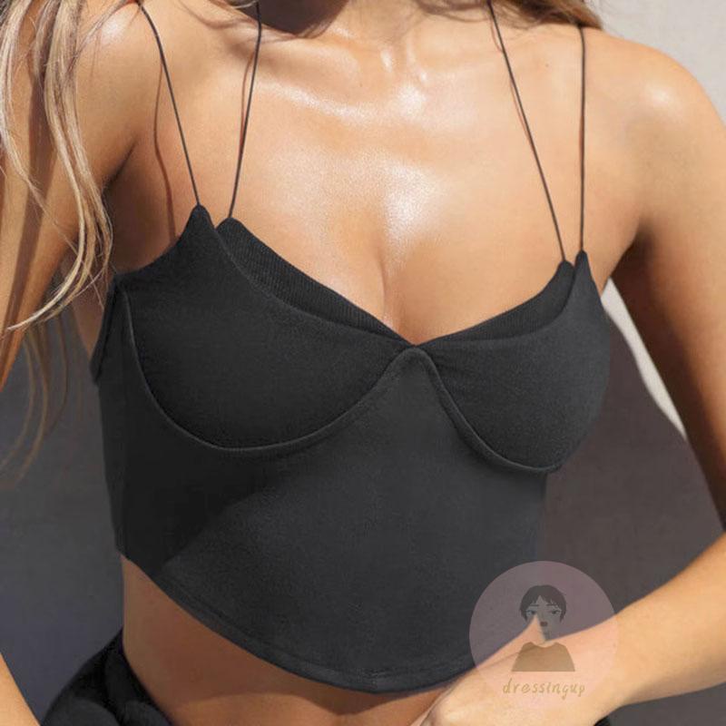 Áo Hai Dây Hở Lưng Màu Sắc Đơn Giản Cho Nữ