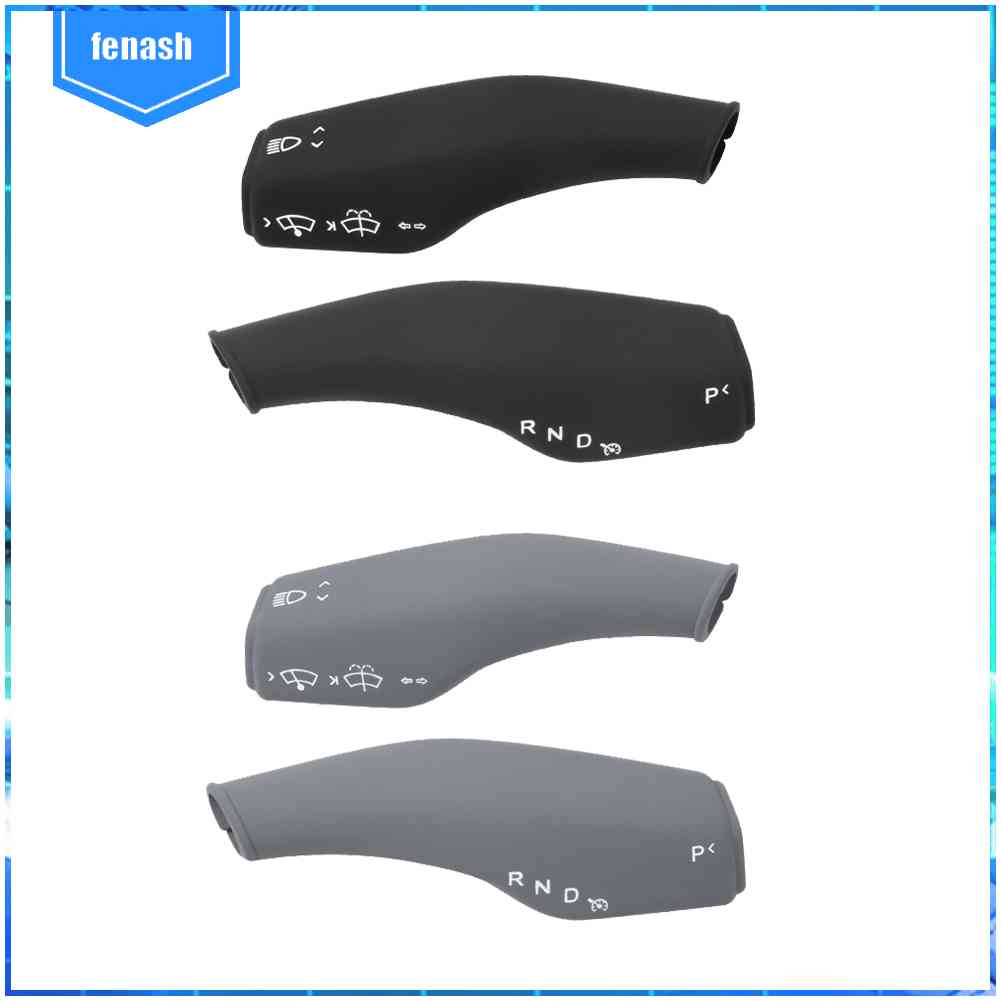 Set 2 Vỏ Bọc Cần Số Bằng Silicon Màu Đen Cho Tesla Model 3